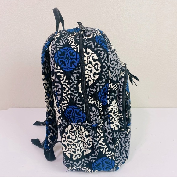 Vera Bradley Canterberry Cobalt Large Campus Backpack 15” x 11” x 5” - Picture 5 of 11